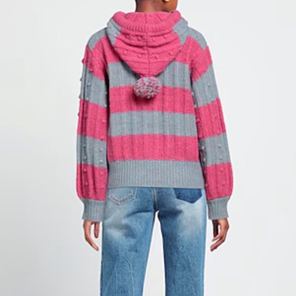 LoveShackFancy Pink and Gray Cardigan Sweater - Picture 10 of 14